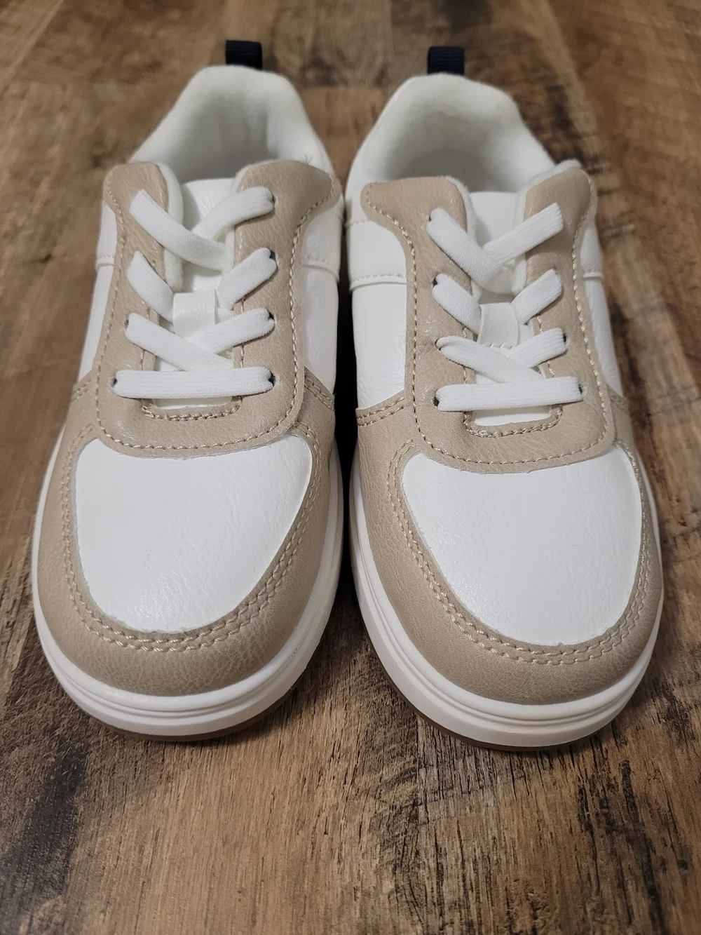 Old Navy Toddler White and Beige Sneakers Sz 10